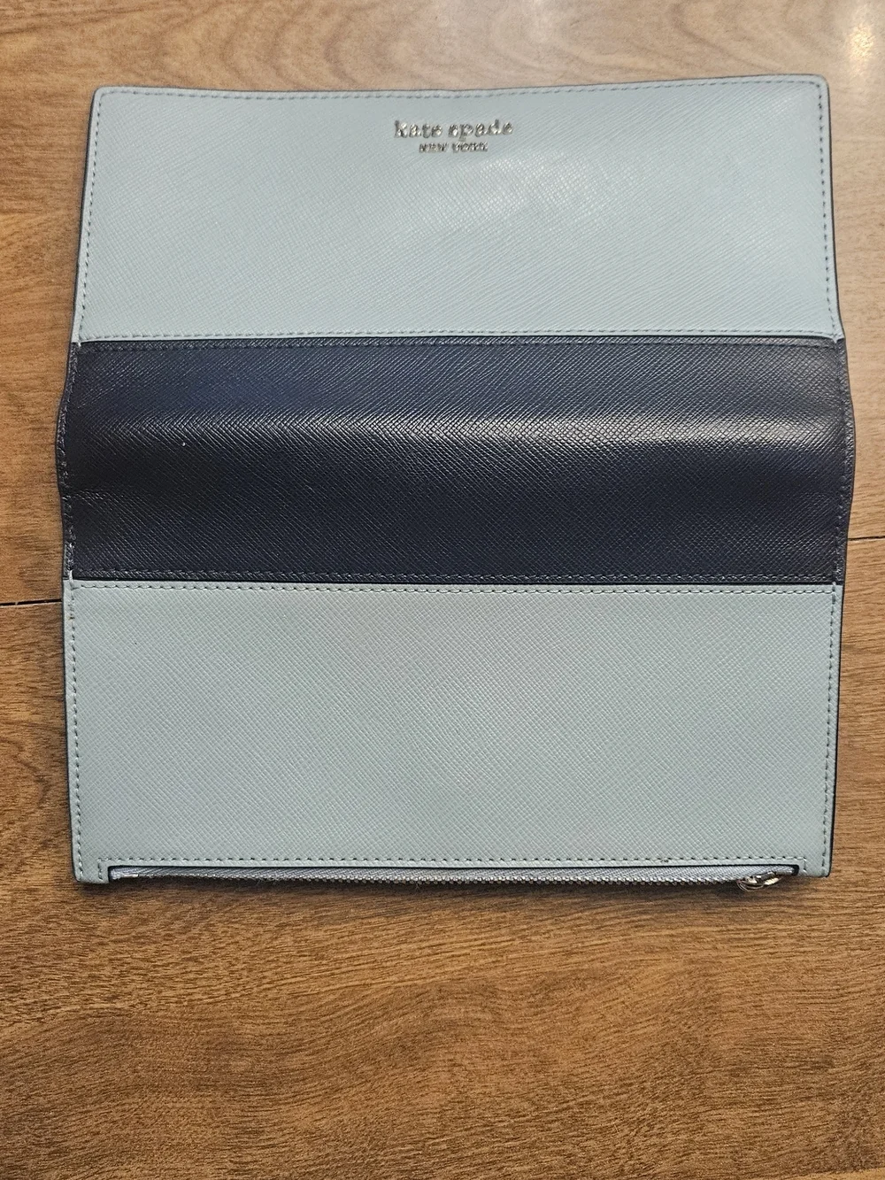 kate spade Light Blue and Navy Wristlet Wallet